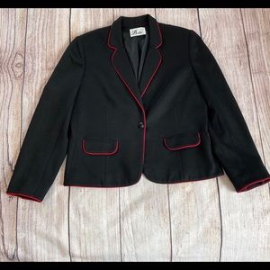Vintage 70s Black and red Blazer